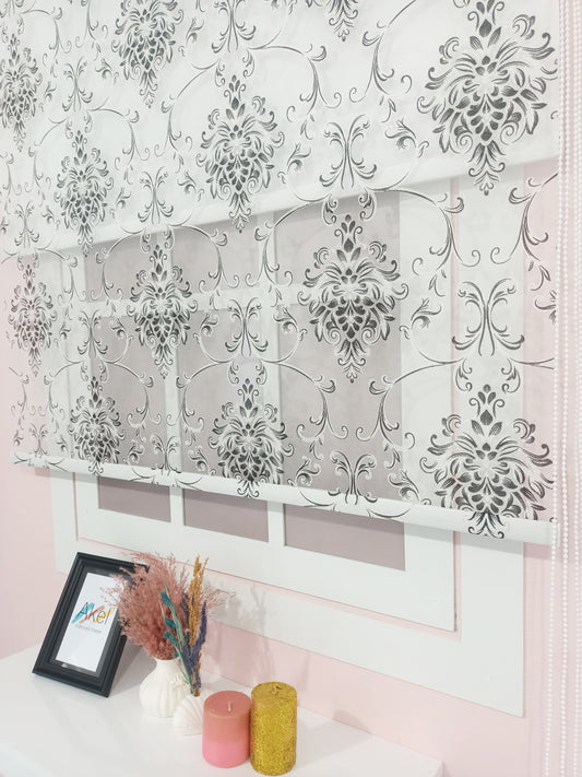 ✨ Çiftli Sistem Siyah Damask Tül ve Stor Perde: Şık ve Modern Bir Dokunuş ✨