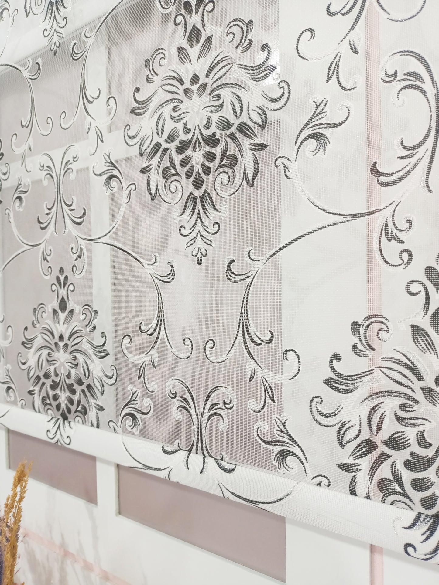 ✨ çiftli sistem siyah damask tül ve stor perde: şık ve modern bir dokunuş ✨